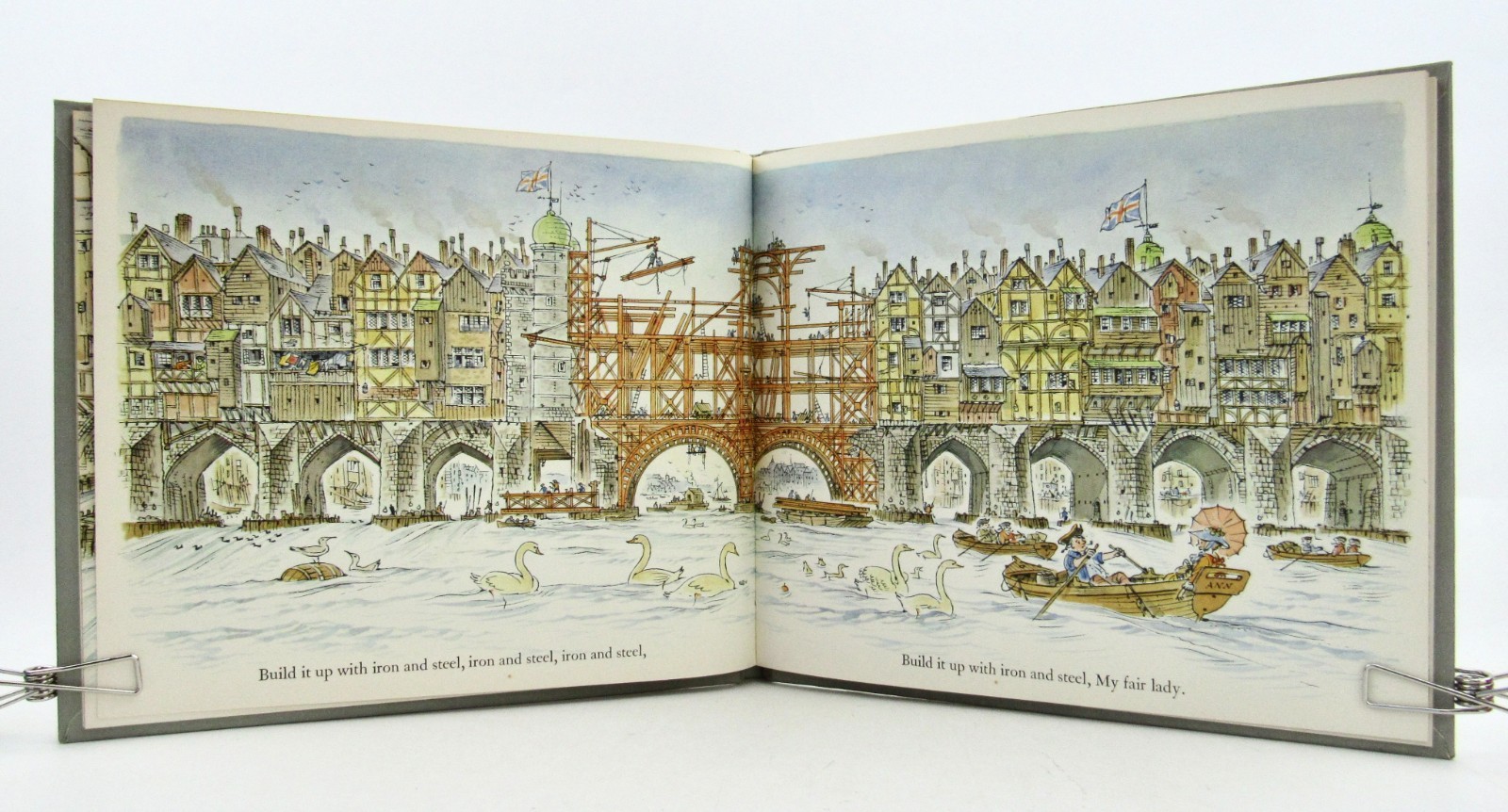 LONDON BRIDGE IS FALLING DOWN! Peter Spier 1967 Doubleday & Co 3rd Ptg HBDJ EXC