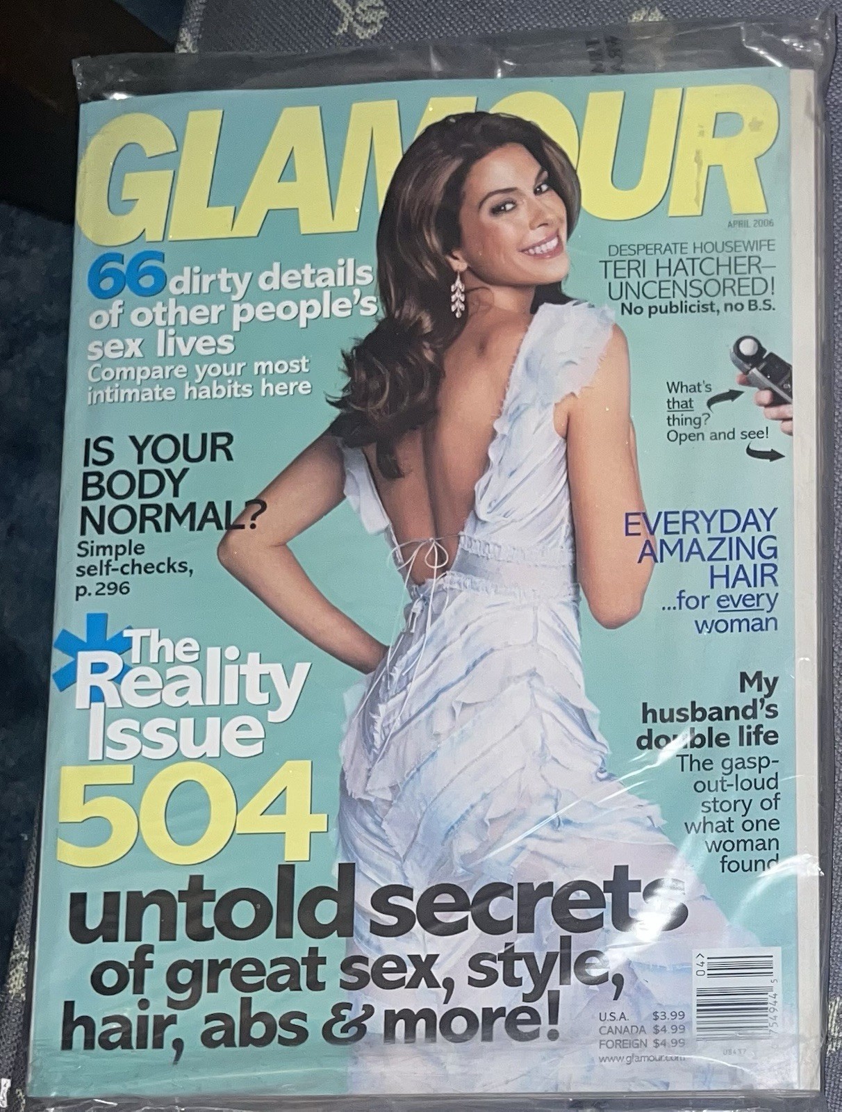 GLAMOUR Magazine April 2006 – Teri Hatcher Fashion Makeup Reality Issue Unread