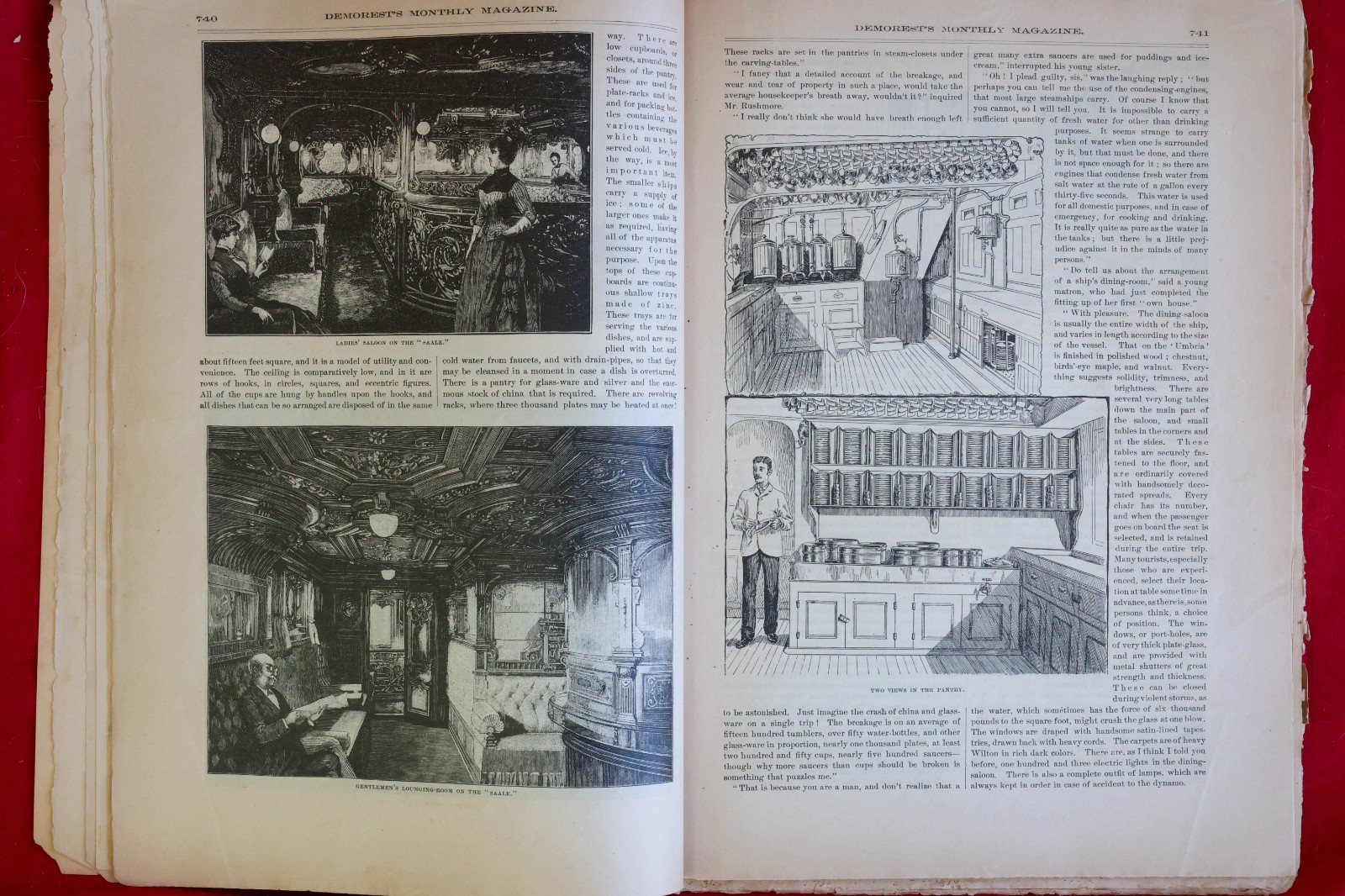 Antique 1888 Demorest’s Monthly Magazine Full Year 12 Issues Fashion Engravings
