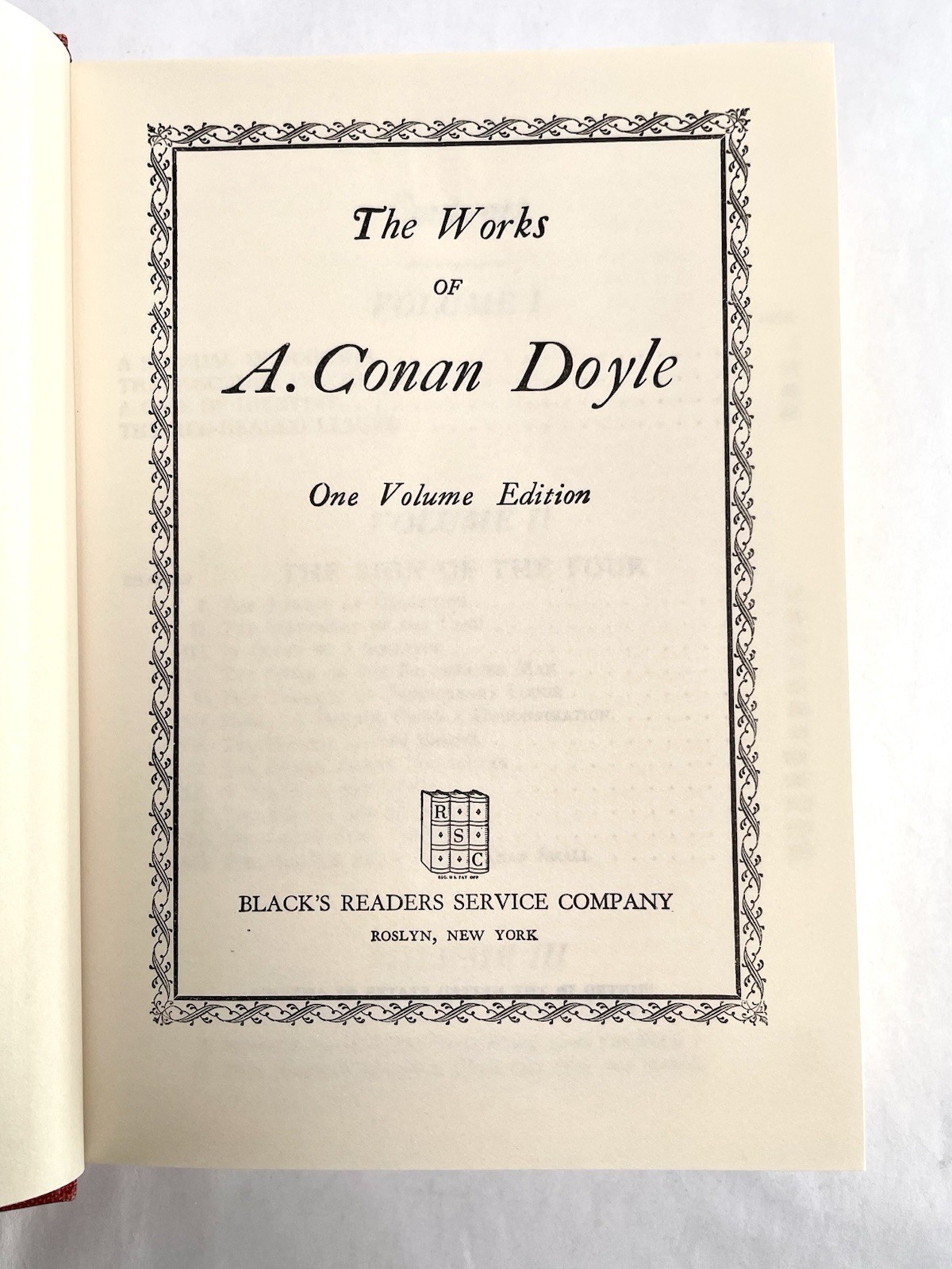 1920s Antique Book The Works of A. Conan Doyle One Volume Edition Hardcover