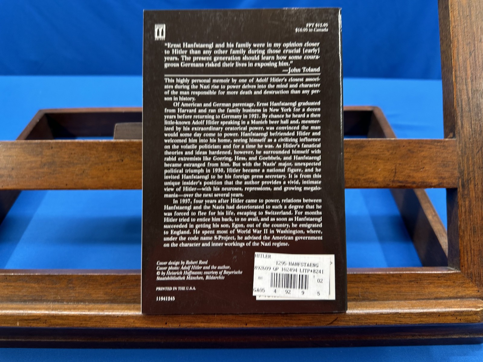 Hitler: The MIssing Years- Ernst Hanfstaengl, 1994