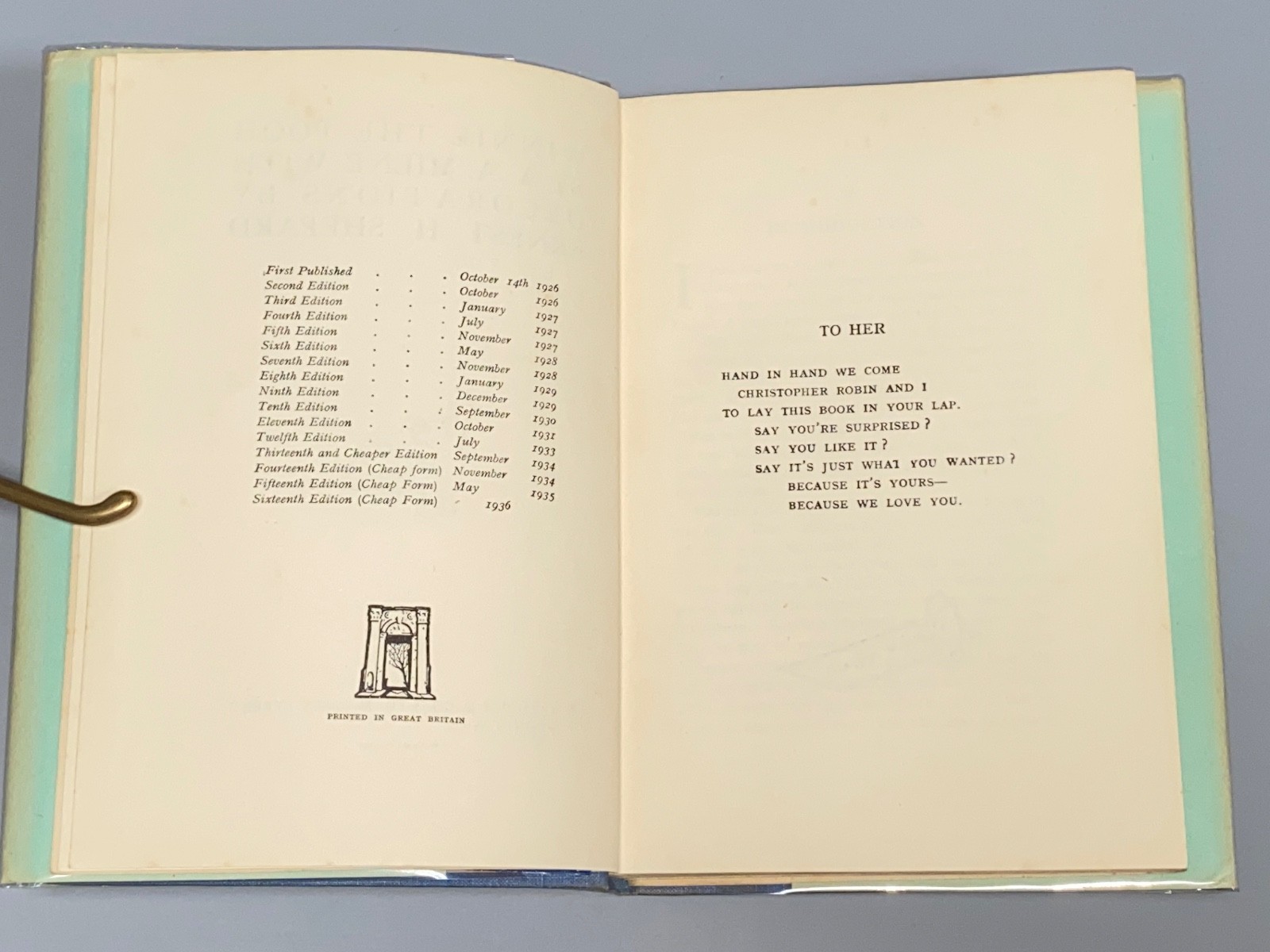 WINNIE-THE-POOH – A.A Milne [136] Illustrated Ernest H. Shepard with dust jacket