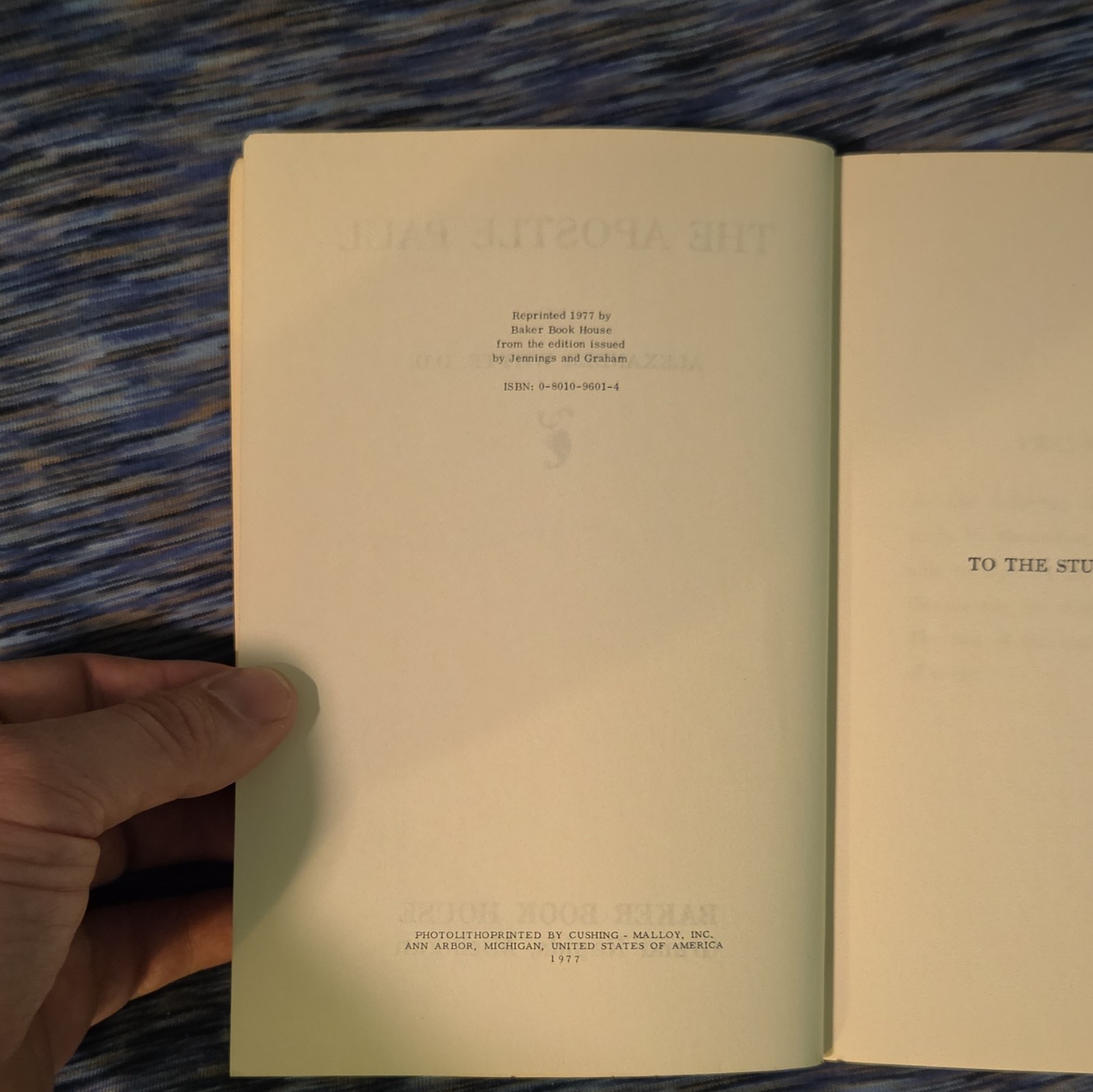 the apostle paul alexander whyte pb baker book house 1977 reprint minister’s