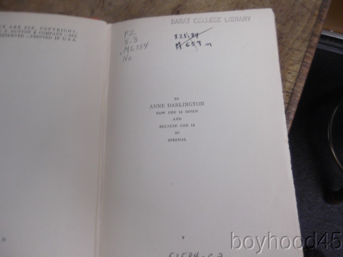 Now We Are Six by A.A. Milne–First American Edition, 1927