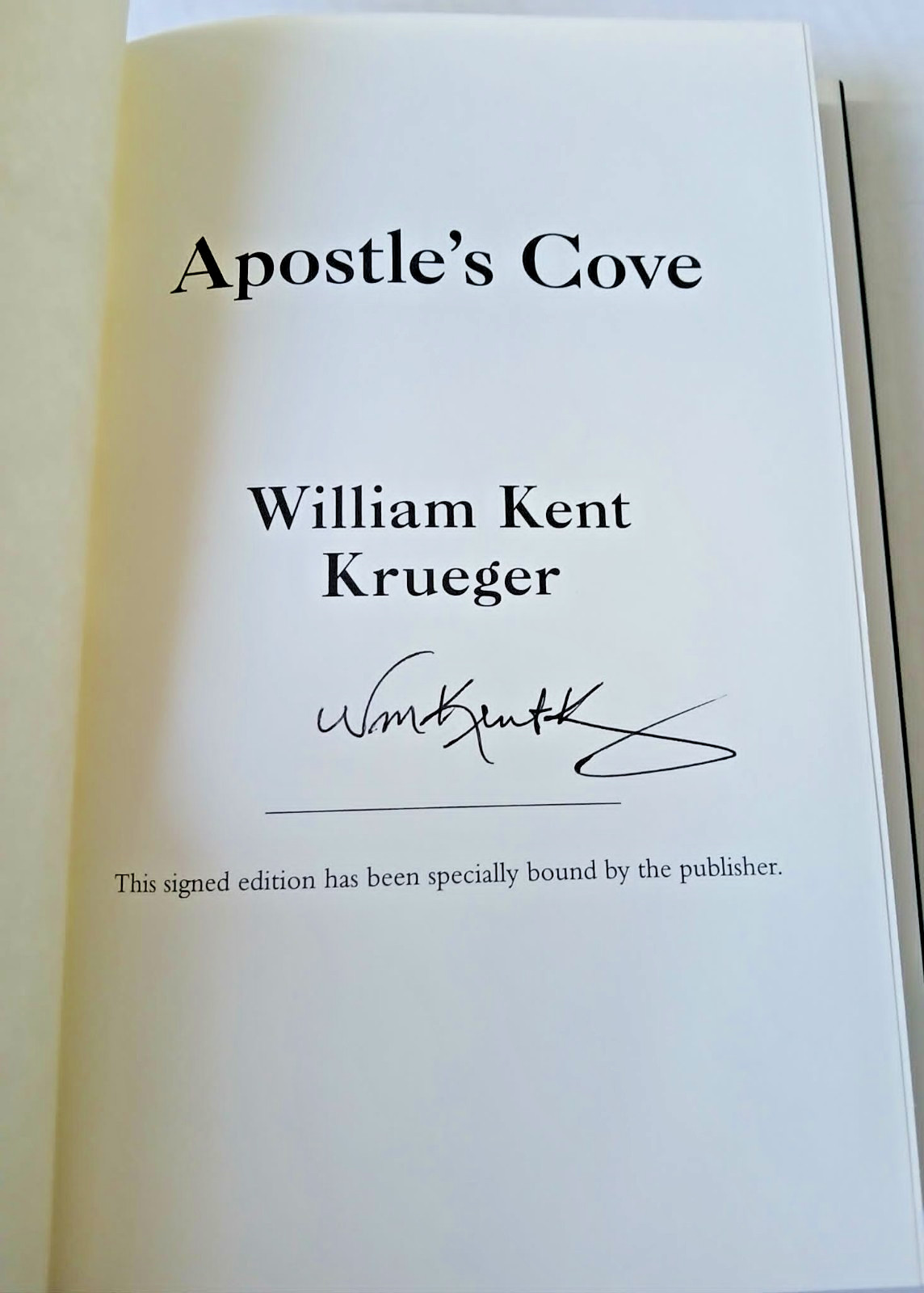 SIGNED by William Kent Krueger Apostle’s Cove HCDJ ~ Autographed 1st/1st Edition