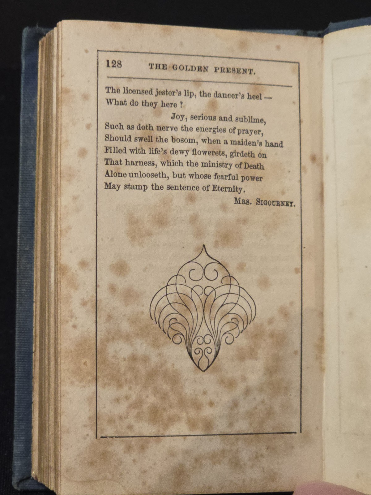 1850 The Golden Present Gift Book Worcester MA Gilt Edges Thayer 1st Edition