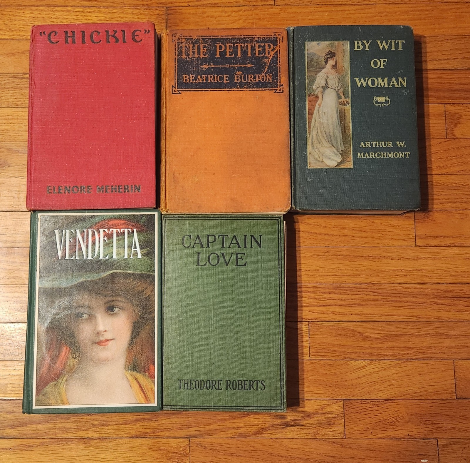 Antique 1920s Book Stack Lot 5 Decorative Hardcover Books Jazz Age Flapper Decor