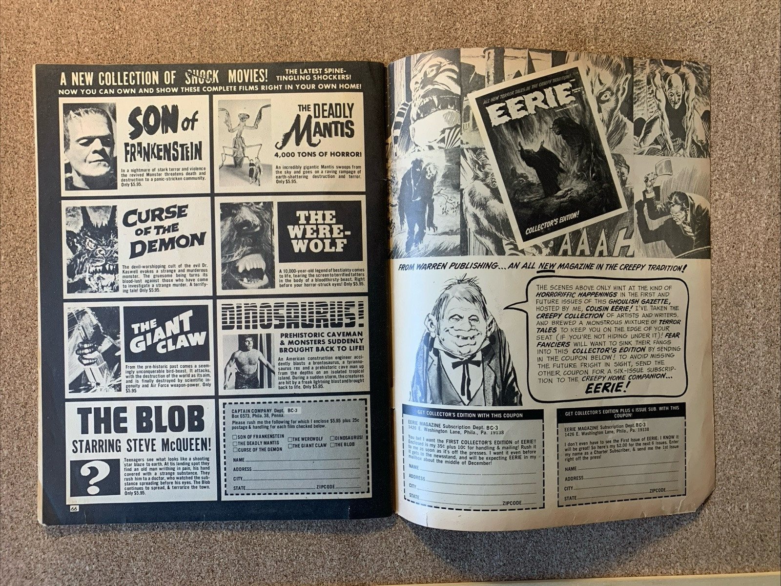 Blazing Combat #3 FN 1966 Warren Classic War Comic, Magazine size