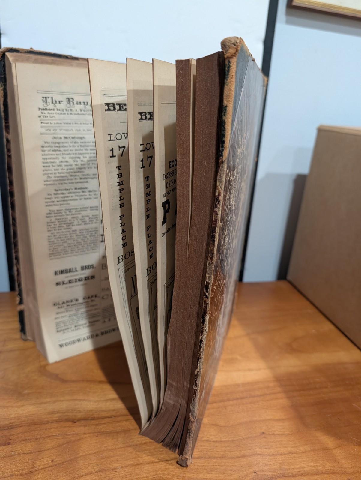Antique 1882-1883 The Ray Bound Volume – Boston Theatre History & Ephemera VG