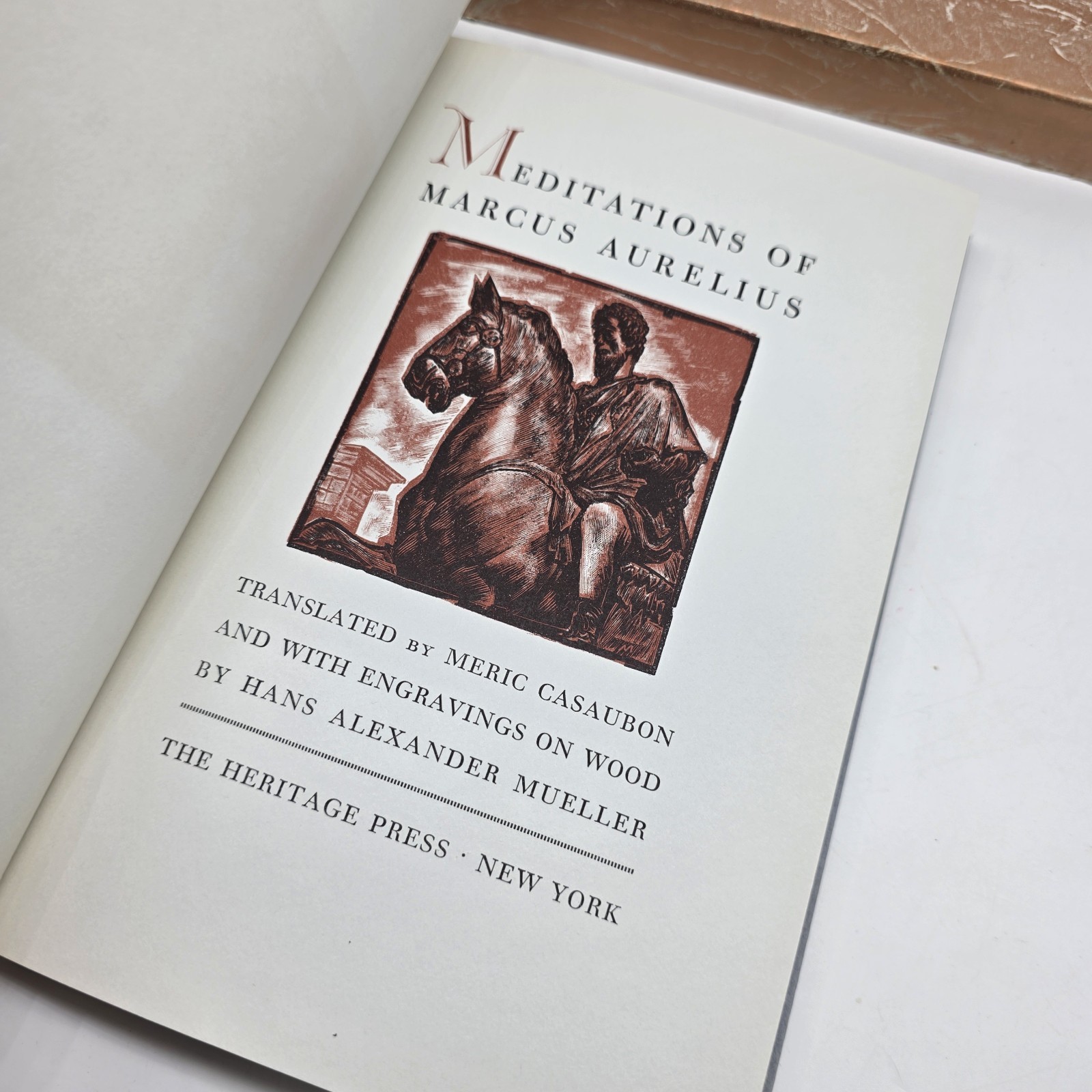 Meditations Of Marcus Aurelius, 1956 Casubon, Heritage Press HC Slipcase Vintage