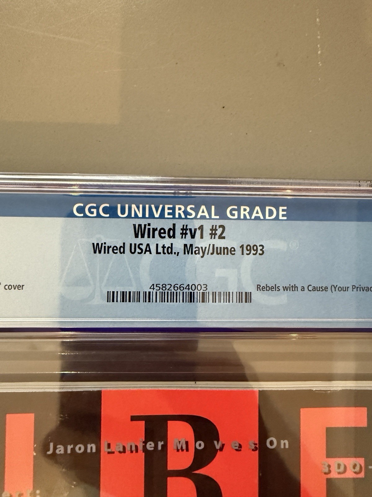 Wired 1.2 May/June 1993. Cypherpunk Rebels with a Cause cover CGC 8.0 Pop 1/1