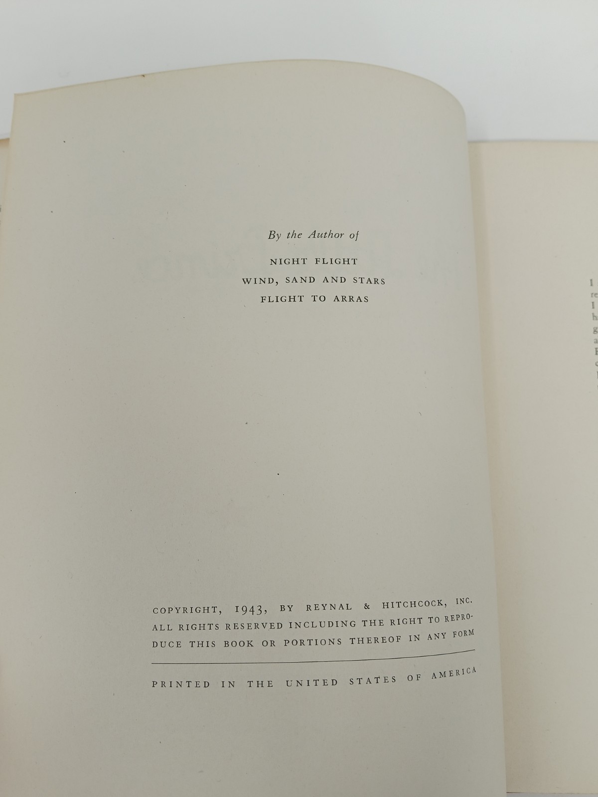 The Little Prince First Edition 1943 Antoine De Saint-Exupery Reynal & Hitchcock