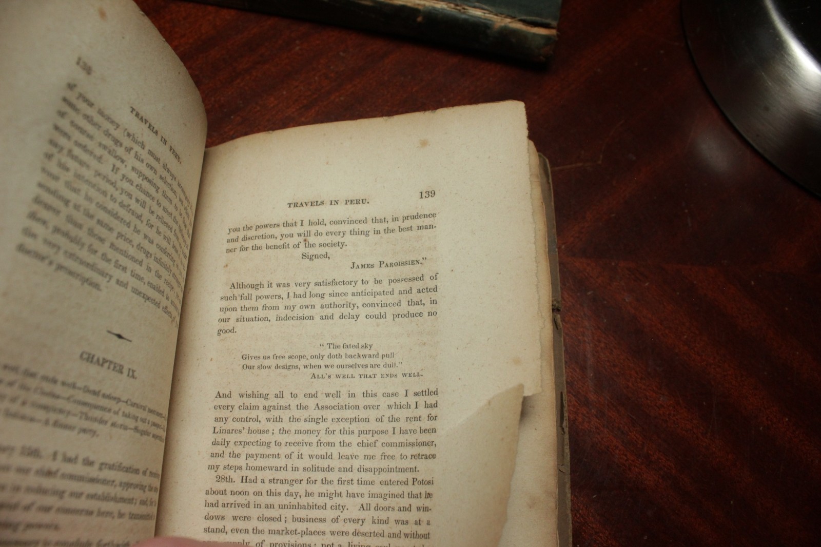 1833 Travels in Various Parts of PERU Edmond TEMPLE 1st Amer. Ed. 2 Vol. Illust.