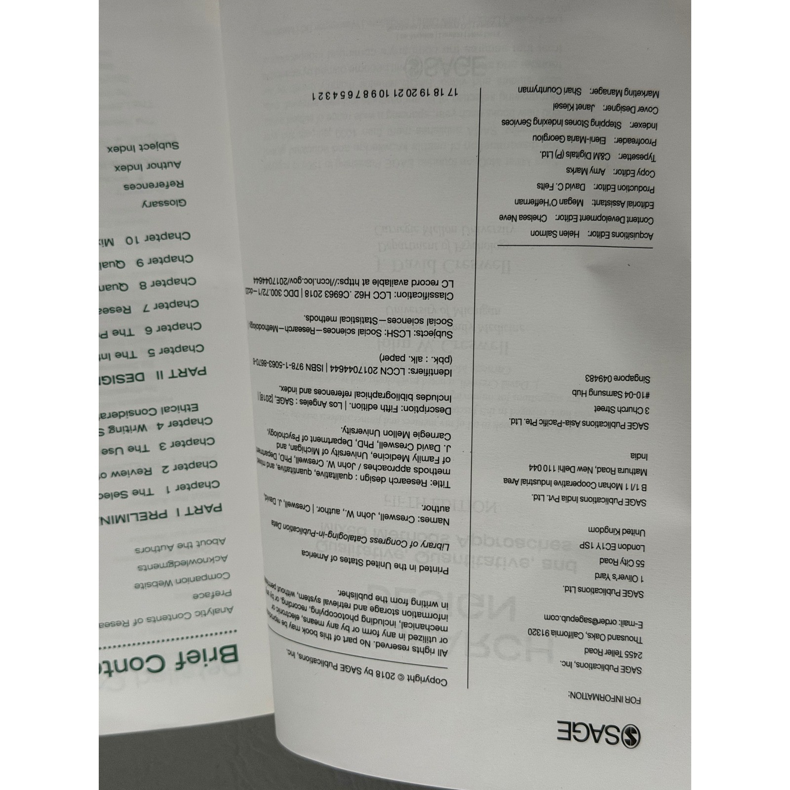 Research Design 5th Edition Creswell Paperback Qualitative Quantitative