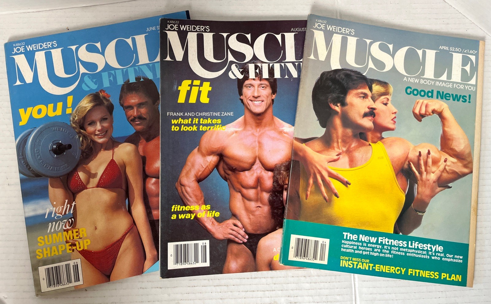 Joe Weider MUSCLE MAGAZINE 1980 3 Issue Lot Men’s Interest April June August LGB