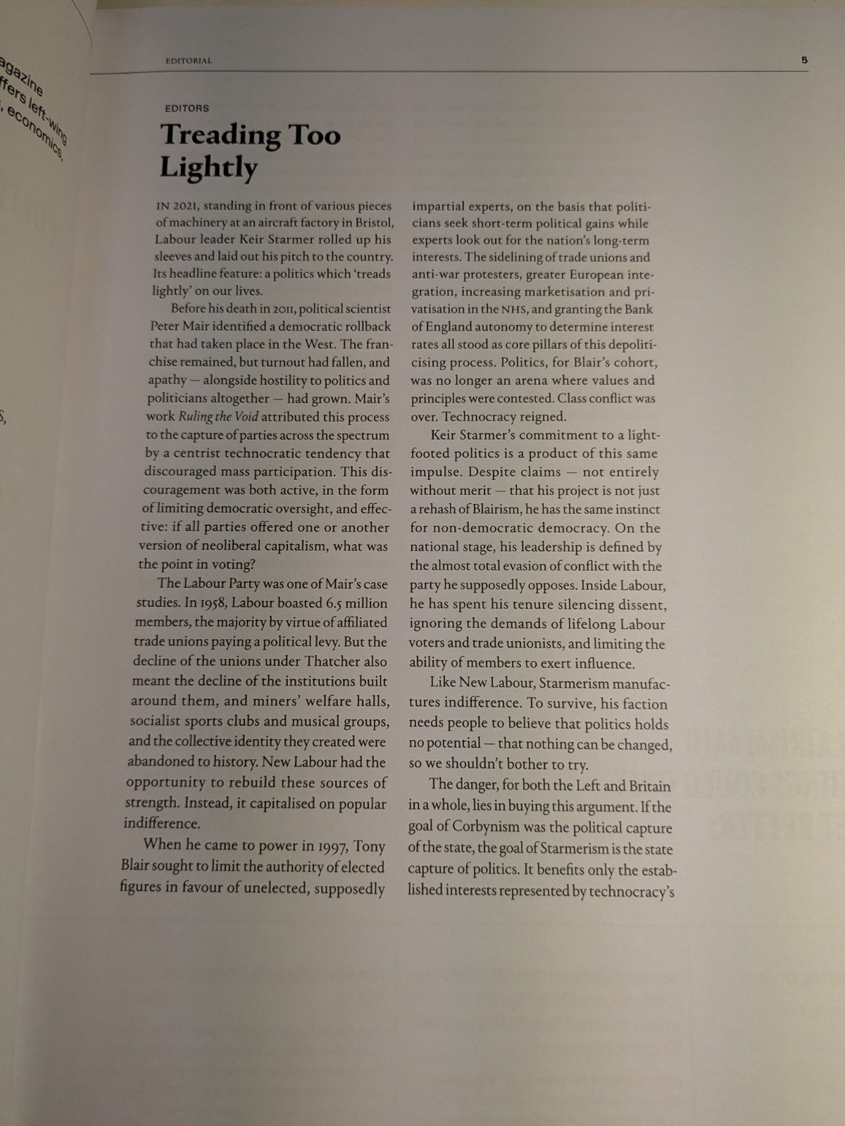 Tribune Magazine Winter 2024 edition (Socialist, Trade Unions, Politics)