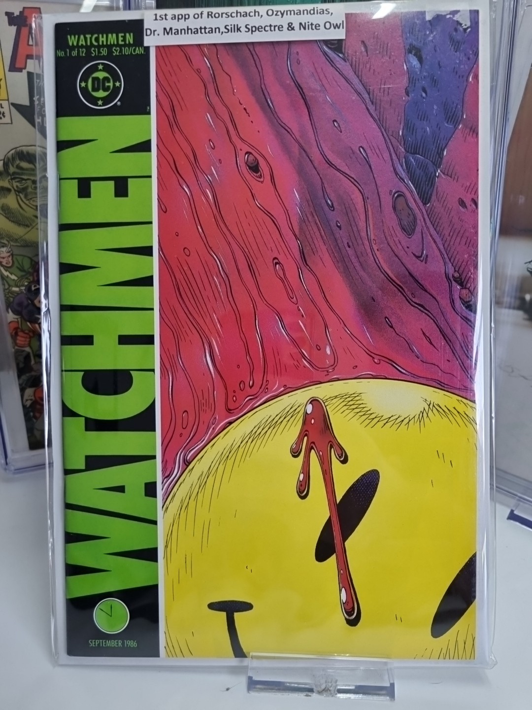 Watchmen #1 (1986) DC KEY Issue – First Printing Cover NM. Rare NM