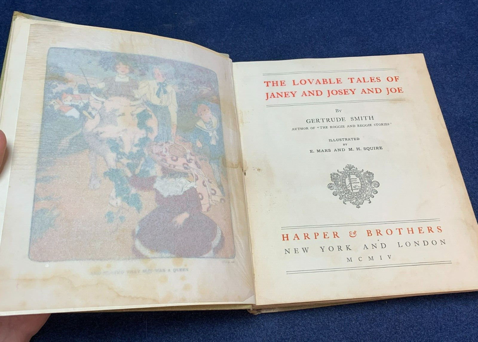 LOVABLE TALES OF JANEY JOSEY & JOE By Gertrude Smith 1904 BEAUTIFUL ILLUSTRATION
