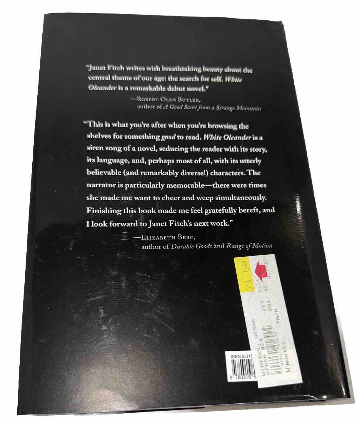 White Oleander By Janet Fitch (1999, 1st Edition Hardcover) Oprah’s Book Club