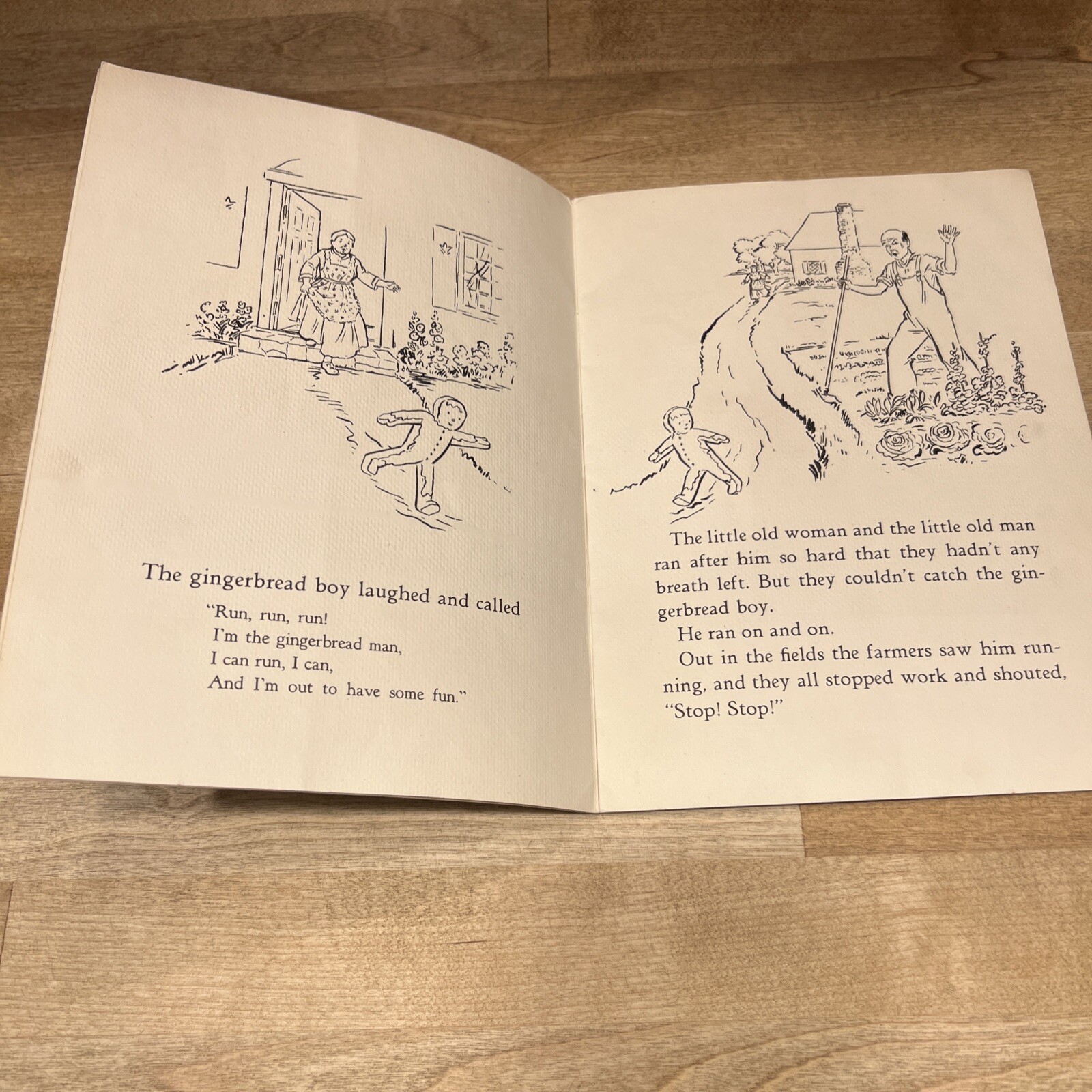 Antique Large 1937 The Gingerbread Boy Book By Whitman Publishing Company #1075