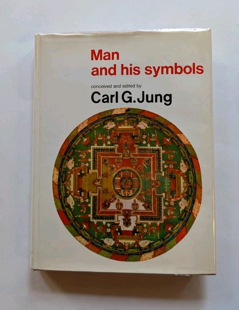 Man and His Symbols Carl Jung Hardcover HCDJ Mylar Printed in Yugoslavia Vintage