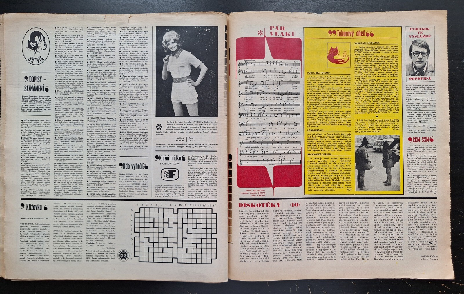 KAJA SAUDEK – COMIC LIPS TULLIAN No. 23, CZECH MAGAZINE MLADY SVET, No. 26/1972
