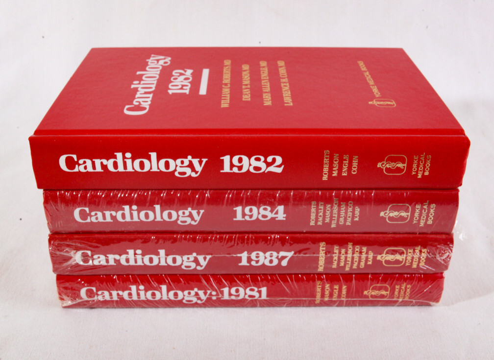 Cardiology, Yorke Medical Books, 1981, 1982, 1984, 1987 Lot of 4, Sealed