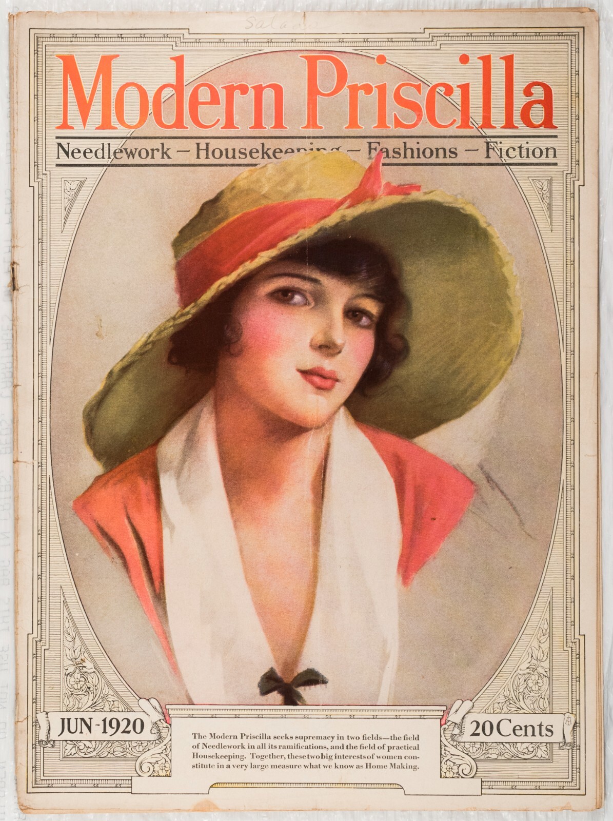 1920 JUNE MODERN PRISCILLA MAGAZINE CREAM OF WHEAT & COLES PHILLIPS GUM AD M630