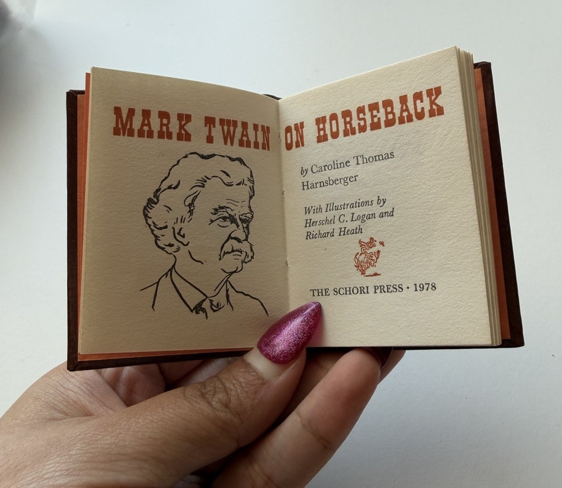 Mark Twain On Horseback Mini Book