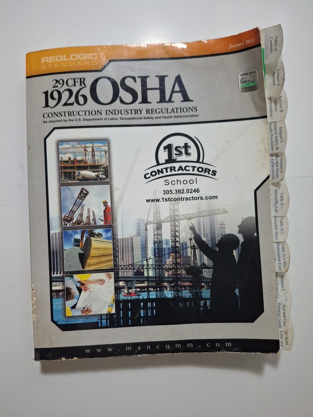 29 CFR 1926 OSHA Book Construction Industry Regulations 2013