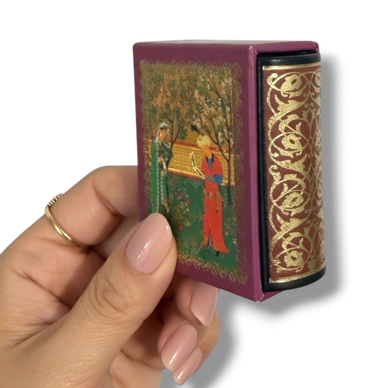 Rubaiyyat Omar Khayyam Leather Minibook English German Bilingual Poetry 480pages