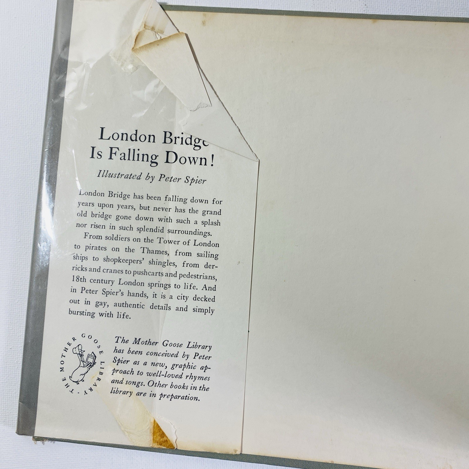 London Bridge is Falling Down by Mother Goose Library Hardcover