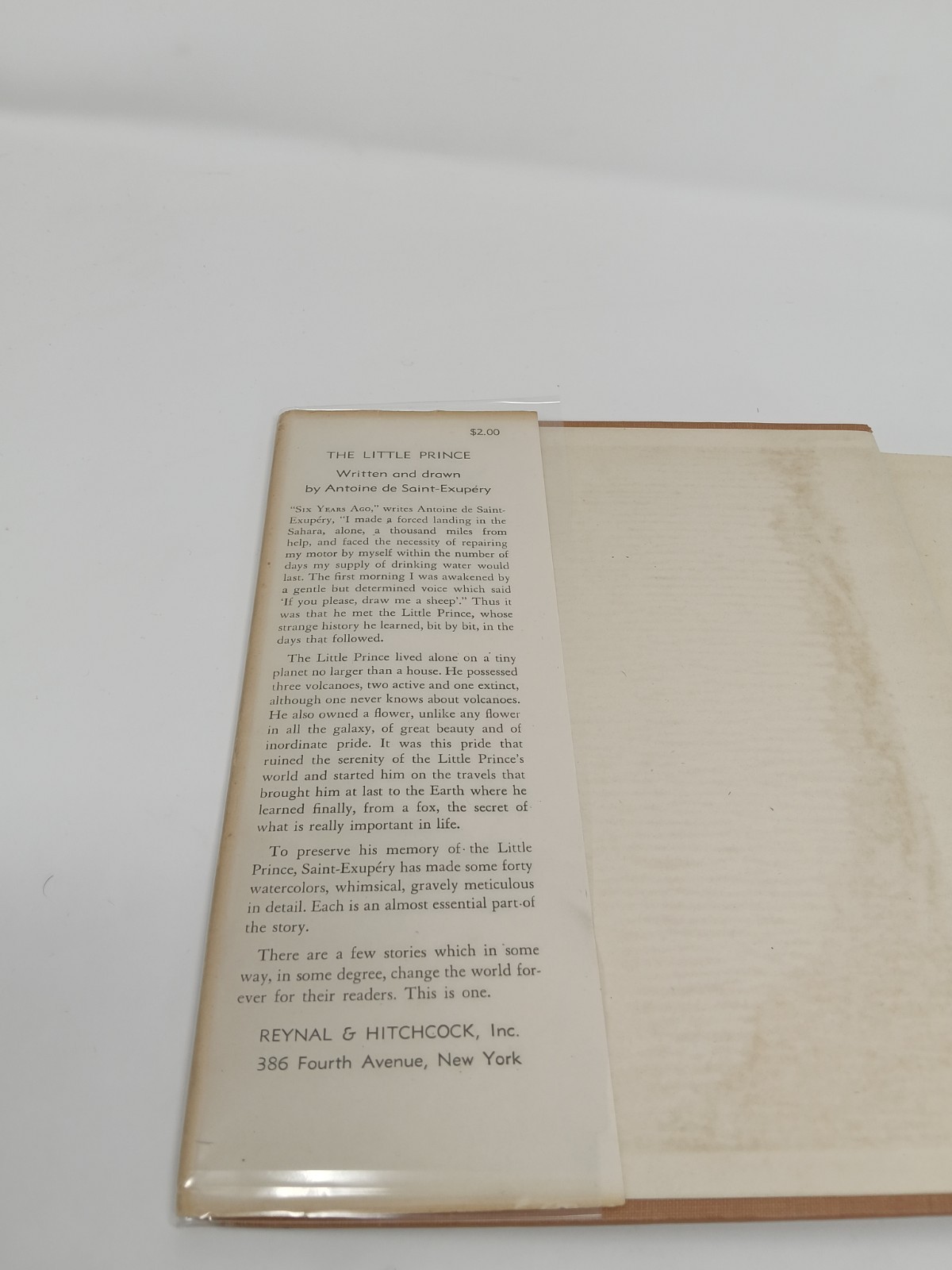 The Little Prince First Edition 1943 Antoine De Saint-Exupery Reynal & Hitchcock