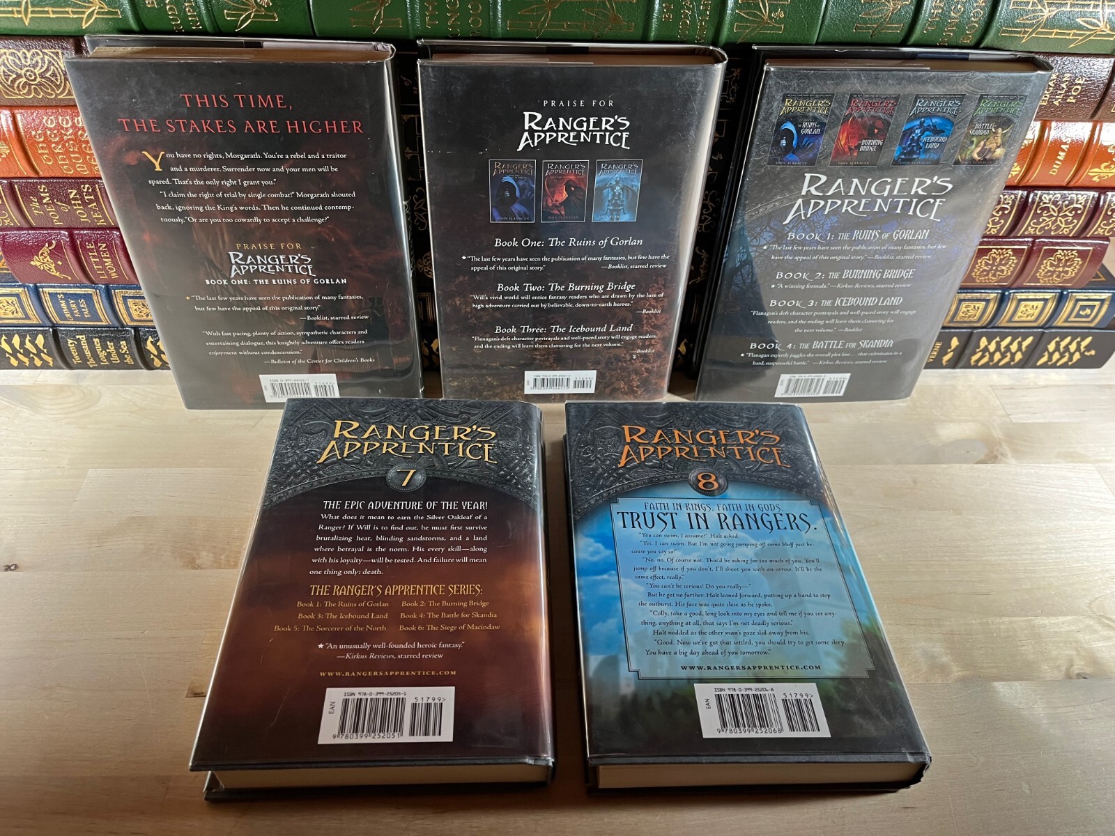 RANGERS APPRENTICE Series by John Flanagan, First Edition Hardcover Lot with DJs