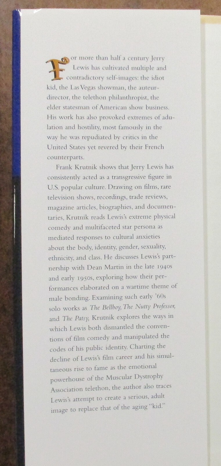 «Inventing Jerry Lewis» Hardcover Book (2000) Frank Krutnik – First Edition