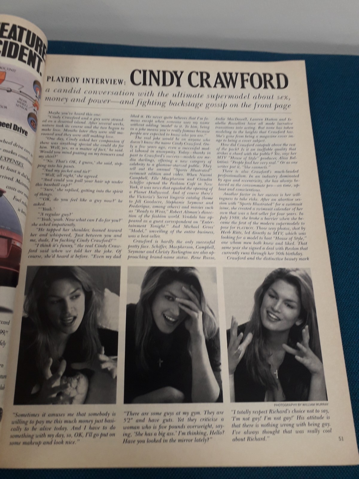 PLAYBOY US Sept 1995 KIMBERLEY CONRAD Donna D’Errico, interview Cindy Crawford