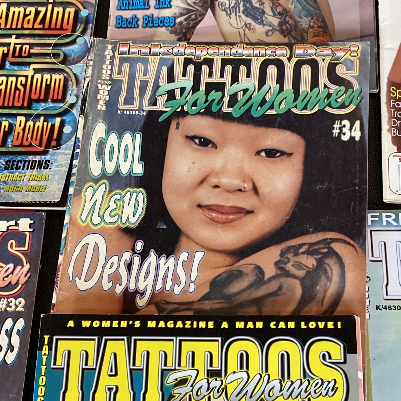 TATTOOS FOR WOMEN MAGAZINE Lot 10 1997 1999 2000 2001 2002 2003 Ink Design Ideas