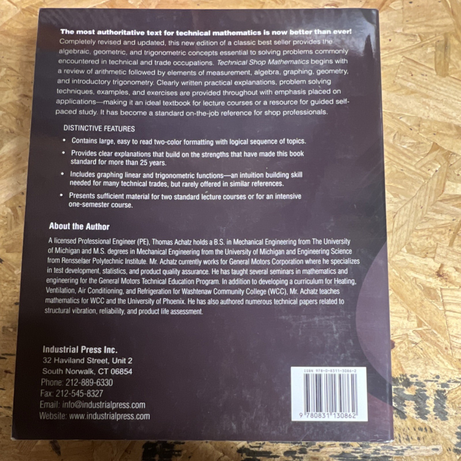 Industrial Press Technical Shop Mathematics 3rd Edition by Thomas Achatz