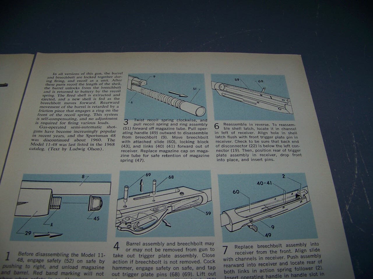 HISTORY: REMINGTON MODEL 11-48 SHOTGUN..DETAILS/EXPLODED VIEW (317X)
