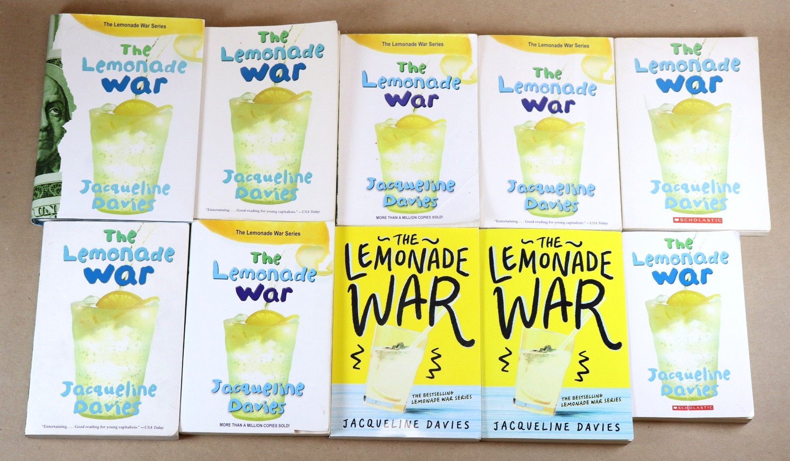 Lot of 10 THE LEMONADE WAR paperback by Jacqueline Davies GUIDED READING EUC