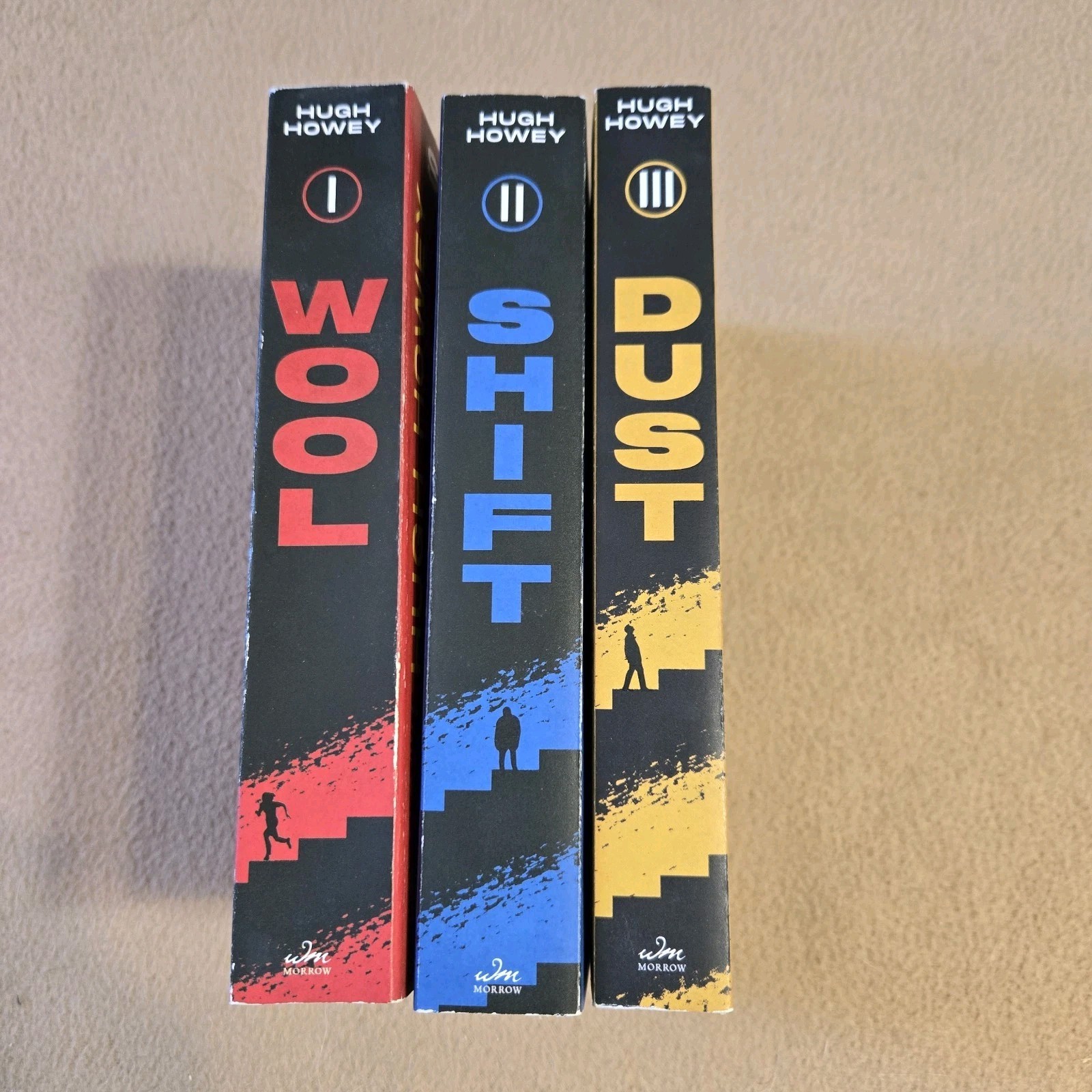 The Silo Trilogy, Hugh Howey, Trade Paperbacks, Wool, Shift, Dust
