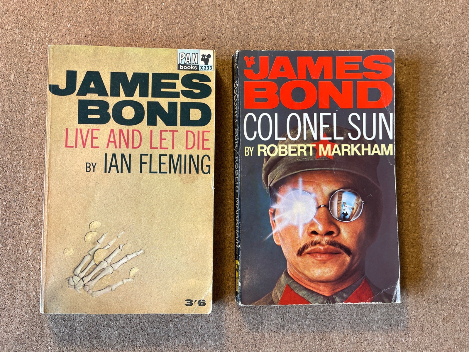 James Bond By Ian Fleming PBs x7 + Colonel Sun 1960s G to VG Casino Royale