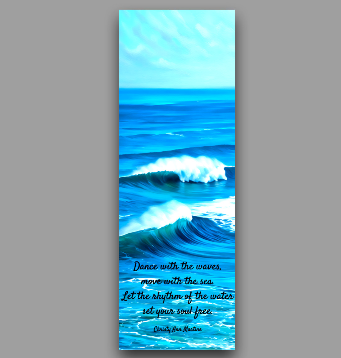 Ocean Waves Bookmark handmade page saver gift for readers teachers book club