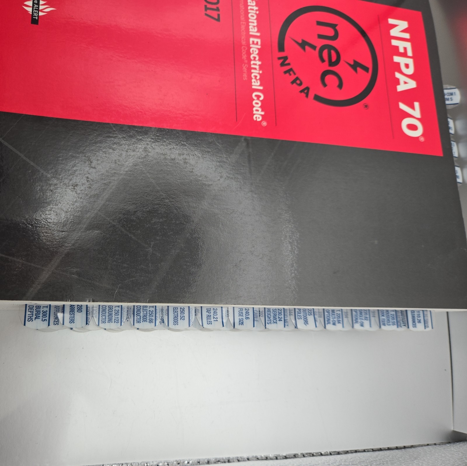 NFPA 70, NEC 2017 Edition Paperback Tabbed and highlighted