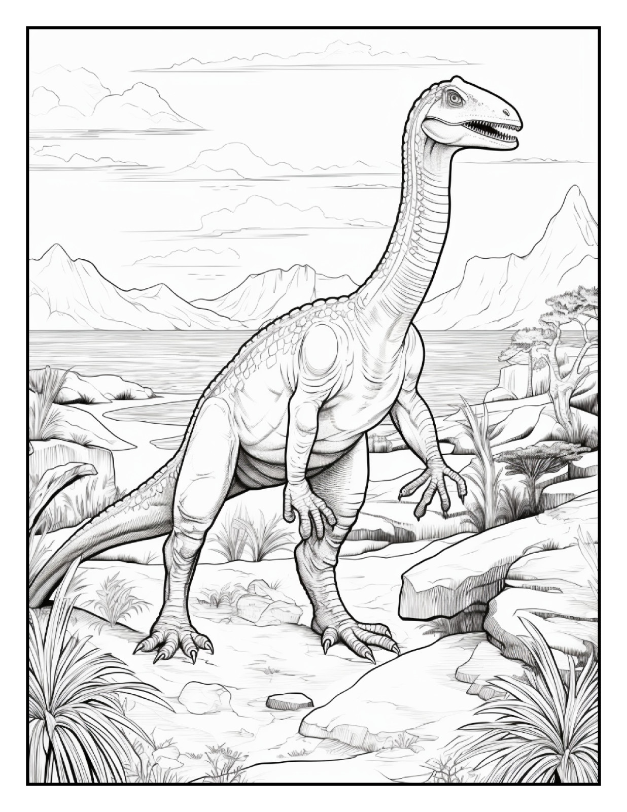«Cute Dinosaur Coloring Book – Perfect Gift for Kids Who Love Dinosaurs»