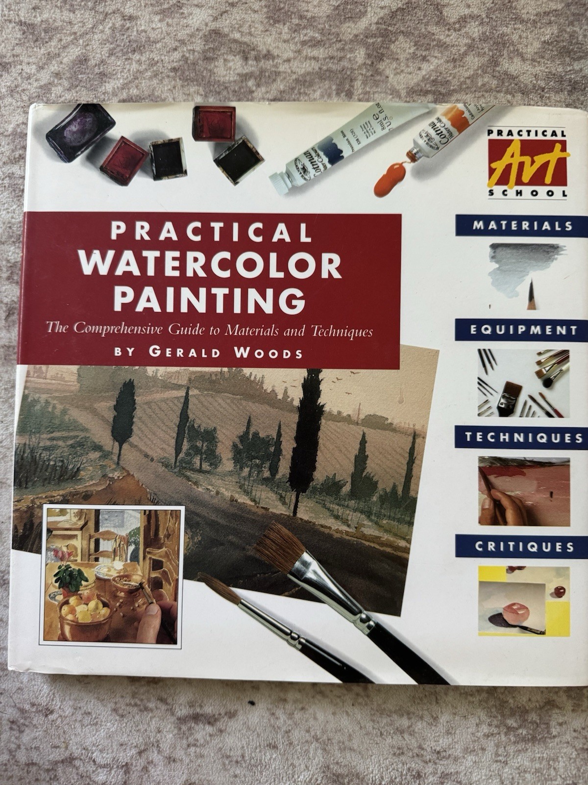 Practical Art School 4 Book Lot Gerald Woods Oil Watercolor Pastels Drawing HC