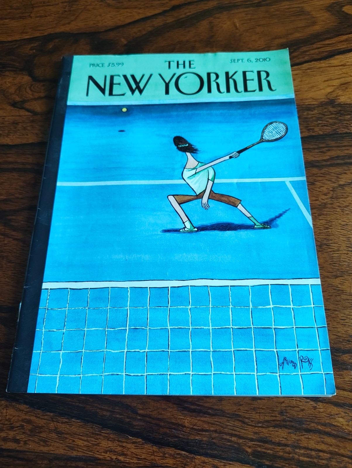 The New Yorker Magazine 6 September 2010 «Oops!» Tennis Cover by Arnold Roth GC
