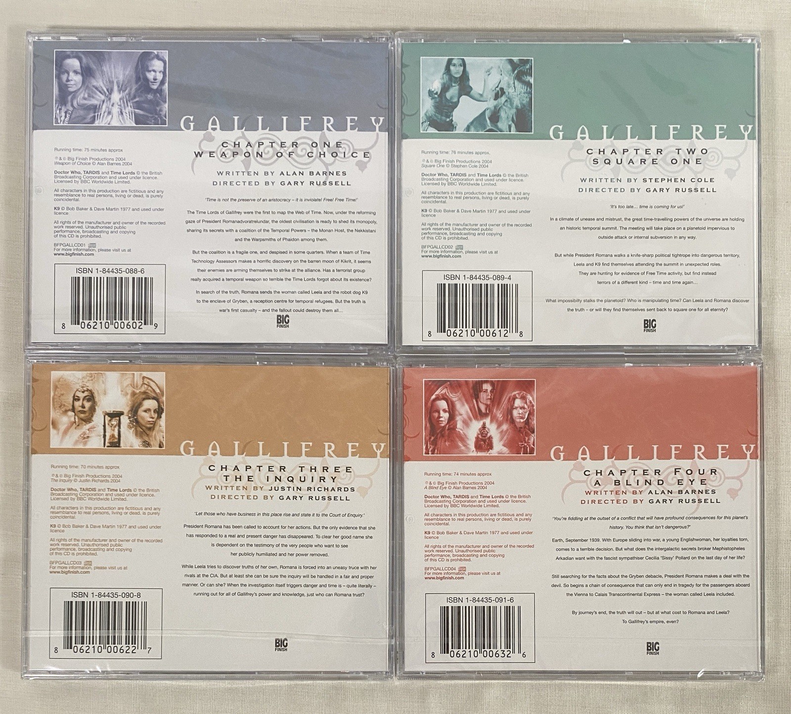 Big Finish Doctor Who Gallifrey Series 1 CD NEW 1.1 1.2 1.3 1.4 Chapter 1-4