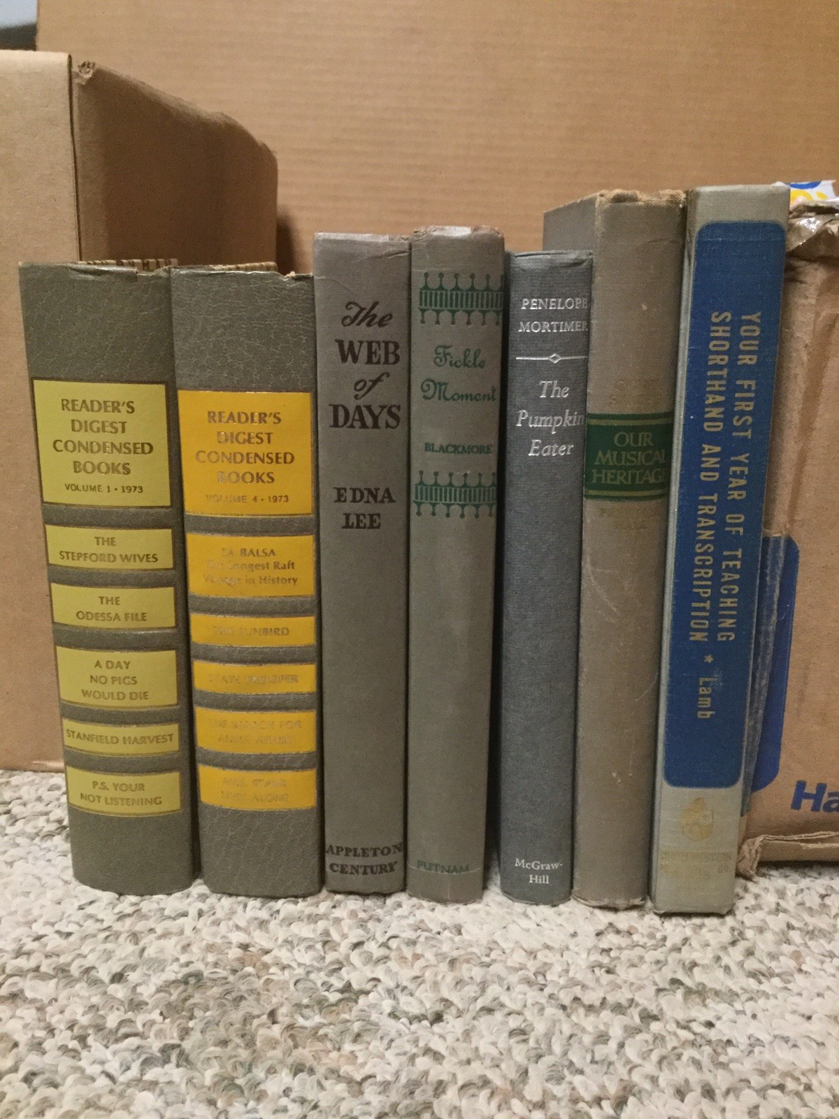 Lot of 7 Shades Of Gray Hardcover Books Collection Set Decorative Shelve AB15