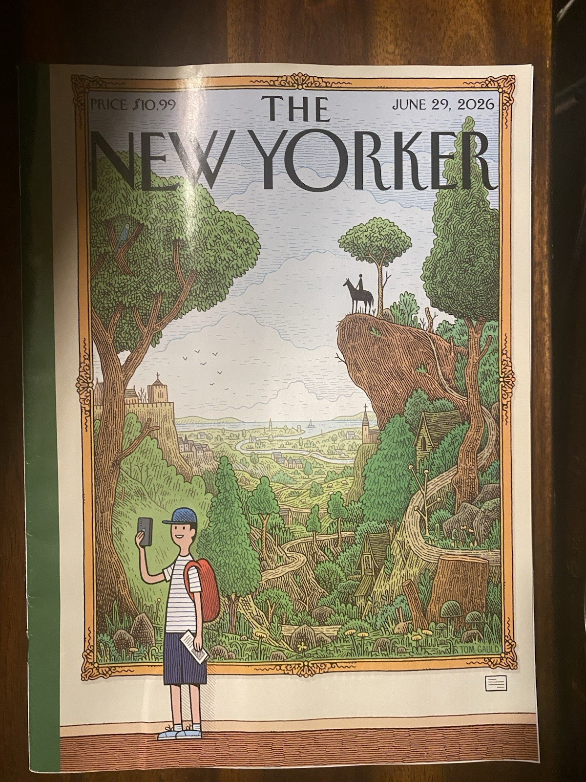 The New Yorker Magazine June 29, 2026 «Landscape Portrait» by Tom Gauld ~ New